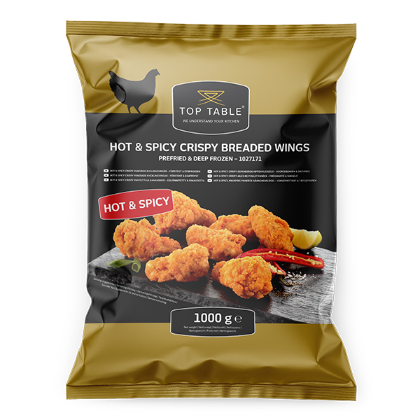 5414066  Top Table Hot&Spciy Breaded Chicken Wings  10x1 kg