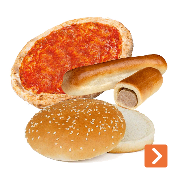 Hamburgerbuns, Broodsnacks & Pizza